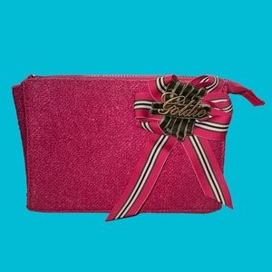 VINTAGE MAGENTA HOT PINK GOLDIE LIMITED EDITION MAKEUP‎ BAG CLUTCH
